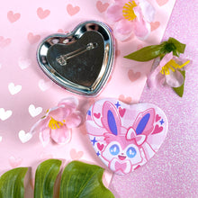 Load image into Gallery viewer, Pkmn FAIRY FRIEND - 2.25" heart shaped button
