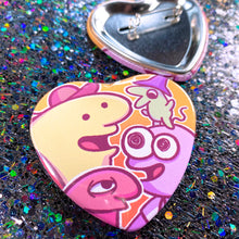 Load image into Gallery viewer, SMILING GUYS - 2.25" heart shaped button