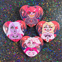 Load image into Gallery viewer, Hazbin Hotel - 2.25" heart button