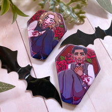 Load image into Gallery viewer, INTERVIEW with the VAMPIRE - 2" coffin button