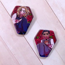 Load image into Gallery viewer, INTERVIEW with the VAMPIRE - 2" coffin button