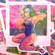 Load image into Gallery viewer, Resident Evil JILL STARS SUMMER - 4" holographic vinyl sticker