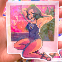 Load image into Gallery viewer, Resident Evil JILL STARS SUMMER - 4" holographic vinyl sticker