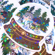 Load image into Gallery viewer, Metal Gear Solid ALASKAN SNOWGLOBE - 3" holographic clear sticker