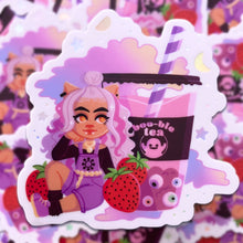 Load image into Gallery viewer, Monster School WEREWOLF BOBA - 3" holographic vinyl sticker (DISCOUNTED)