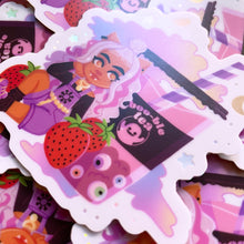Load image into Gallery viewer, Monster School WEREWOLF BOBA - 3" holographic vinyl sticker