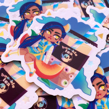 Load image into Gallery viewer, Monster School MUMMY BOBA - 3" holographic vinyl sticker