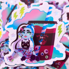 Load image into Gallery viewer, Monster School FRANKENSTEIN BOBA - 3" holographic vinyl sticker