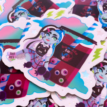 Load image into Gallery viewer, Monster School FRANKENSTEIN BOBA - 3" holographic vinyl sticker