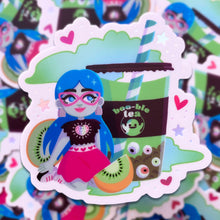 Load image into Gallery viewer, Monster School ZOMBIE BOBA - 3" holographic vinyl sticker