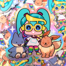 Load image into Gallery viewer, PROJECT VOLTAGE - 3" holographic vinyl stickers