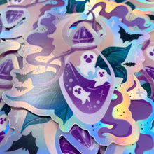 Load image into Gallery viewer, WITCHY BOTTLE - 3" holographic vinyl sticker