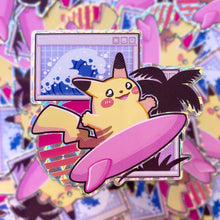 Load image into Gallery viewer, SURFING MOUSE - 3" holographic sticker