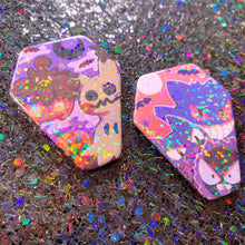 Load image into Gallery viewer, Pkmn GHOSTS - 2" coffin shaped buttons