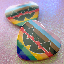 Load image into Gallery viewer, PRIDE O'LANTERN - 2.25" heart shaped button