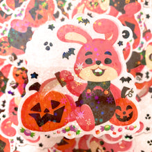 Load image into Gallery viewer, Silent Hill HALLOWEEN ROBBIE - 3" holographic clear sticker