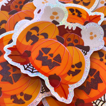 Load image into Gallery viewer, FALLOWEEN - 3" holographic vinyl sticker
