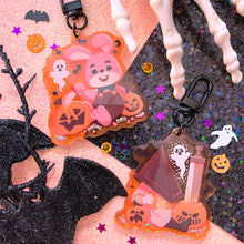 Load image into Gallery viewer, Silent Hill HALLOWEEN MASCOTS - 2.5" glitter acrylic keychain
