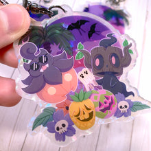 Load image into Gallery viewer, PKMN Spooky Summer - 2.75" pearlescent acrylic keychain