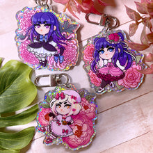 Load image into Gallery viewer, Umineko WITCHY GIRLS - 2.5" holographic glitter keychain