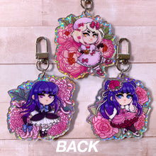 Load image into Gallery viewer, Umineko WITCHY GIRLS - 2.5" holographic glitter keychain