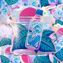 Load image into Gallery viewer, VAPORWAVE BOTTLE - 3" holographic sticker