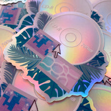 Load image into Gallery viewer, VAPORWAVE CD - 3" holographic vinyl sticker