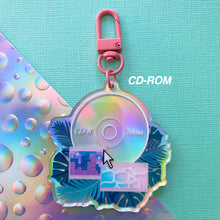 Load image into Gallery viewer, VAPORWAVE VIBES - 2.5" holographic acrylic keychain
