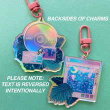 Load image into Gallery viewer, VAPORWAVE VIBES - 2.5" holographic acrylic keychain