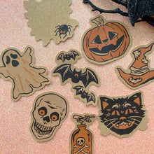 Load image into Gallery viewer, VINTAGE HALLOWEEN - 2" kraft paper sticker set