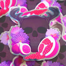 Load image into Gallery viewer, Hannibal STAG SKULL - 3" mirror vinyl sticker