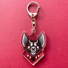 Load image into Gallery viewer, BAT HEAD - 2.5" acrylic keychain