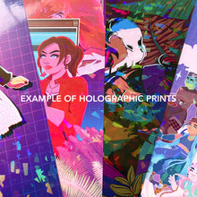 Load image into Gallery viewer, SEASONAL MAGICAL GIRLS - holographic mini prints