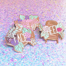 Load image into Gallery viewer, Pastel FLORAL WRESTLING - 1.5" enamel pin