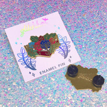 Load image into Gallery viewer, FLORAL WRESTLING - 1.5" enamel pin