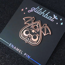 Load image into Gallery viewer, BATTY PLANCHETTE - 1.5" hard enamel pin