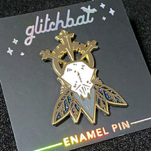 Load image into Gallery viewer, RAVEN SKULL - 1.75" enamel pin