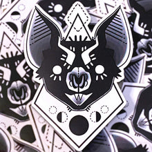 Load image into Gallery viewer, BAT HEAD - 3" clear sticker