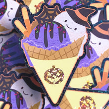 Load image into Gallery viewer, HALLOWEEN ICE CREAM - 3" holographic sticker