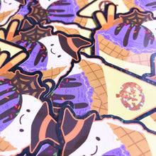 Load image into Gallery viewer, HALLOWEEN ICE CREAM - 3" holographic sticker