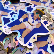 Load image into Gallery viewer, Resident Evil SAILOR CHRIS - 3” holographic sticker