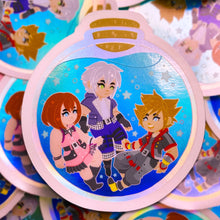 Load image into Gallery viewer, Kingdom Hearts DESTINY TRIO - 3" holographic sticker