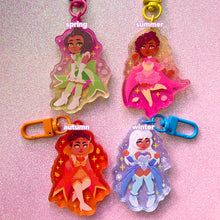 Load image into Gallery viewer, SEASONAL MAGICAL GIRLS - 2.5" acrylic keychain