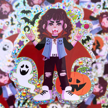 Load image into Gallery viewer, ST HALLOWEEN - 3" holographic glitter stickers