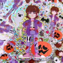 Load image into Gallery viewer, ST HALLOWEEN - 3" holographic glitter stickers