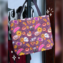 Load image into Gallery viewer, HALLOWEEN TEA PARTY - fabric tote bag