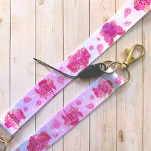 Load image into Gallery viewer, Pro Wrestling FLORAL PASTELS - mini lanyard