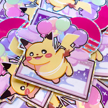Load image into Gallery viewer, FLYING MOUSE - 3&quot; holographic sticker

