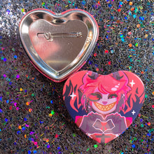Load image into Gallery viewer, Hazbin Hotel - 2.25&quot; heart button
