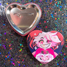 Load image into Gallery viewer, Hazbin Hotel - 2.25&quot; heart button
